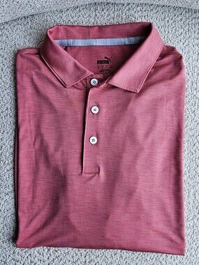 Puma Golf YouV UPF 50+ Long Sleeve Polo Shirt Pink - Size M